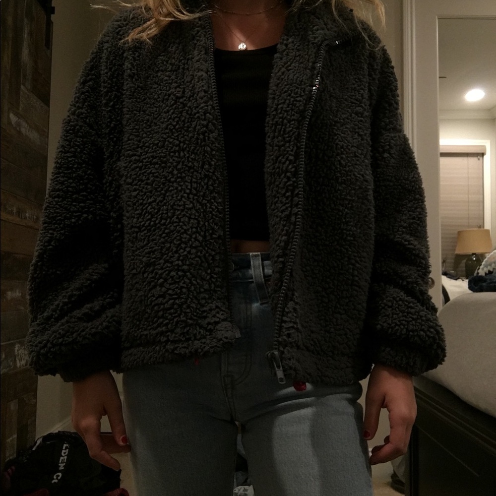 Urban outfitters Sherpa zip up jacket